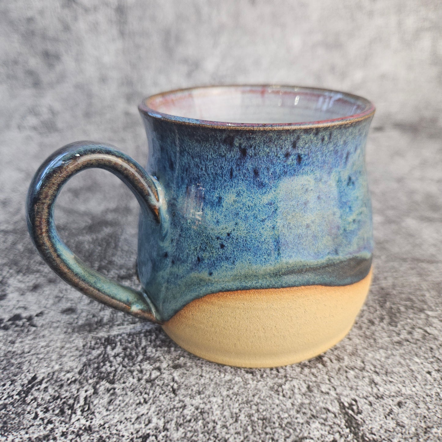 Blue Speckle on Buff Mug