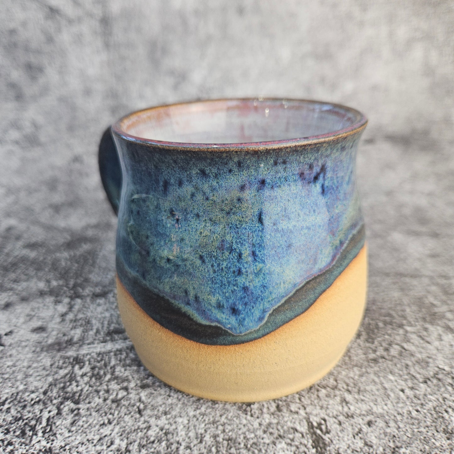 Blue Speckle on Buff Mug