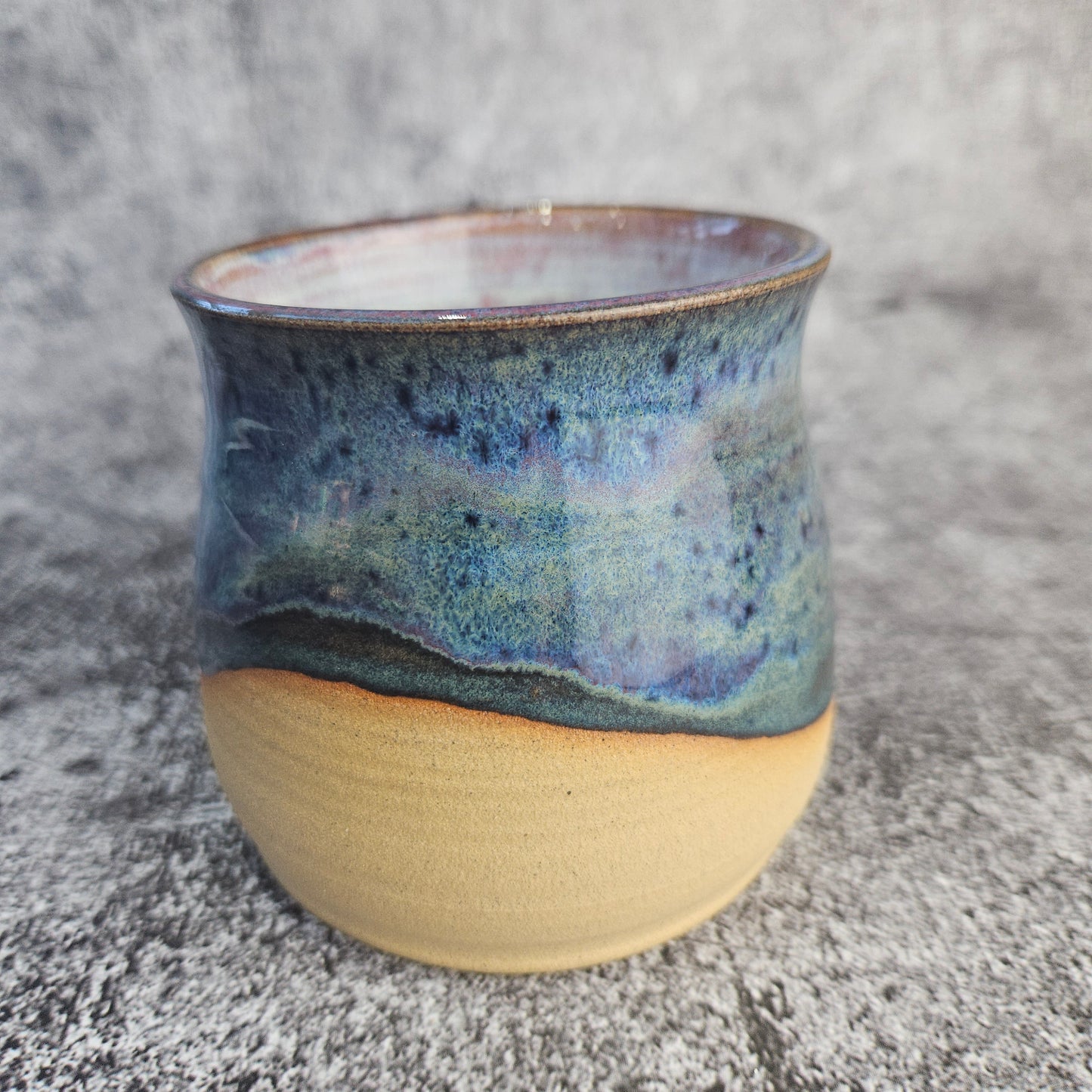 Blue Speckle on Buff Mug