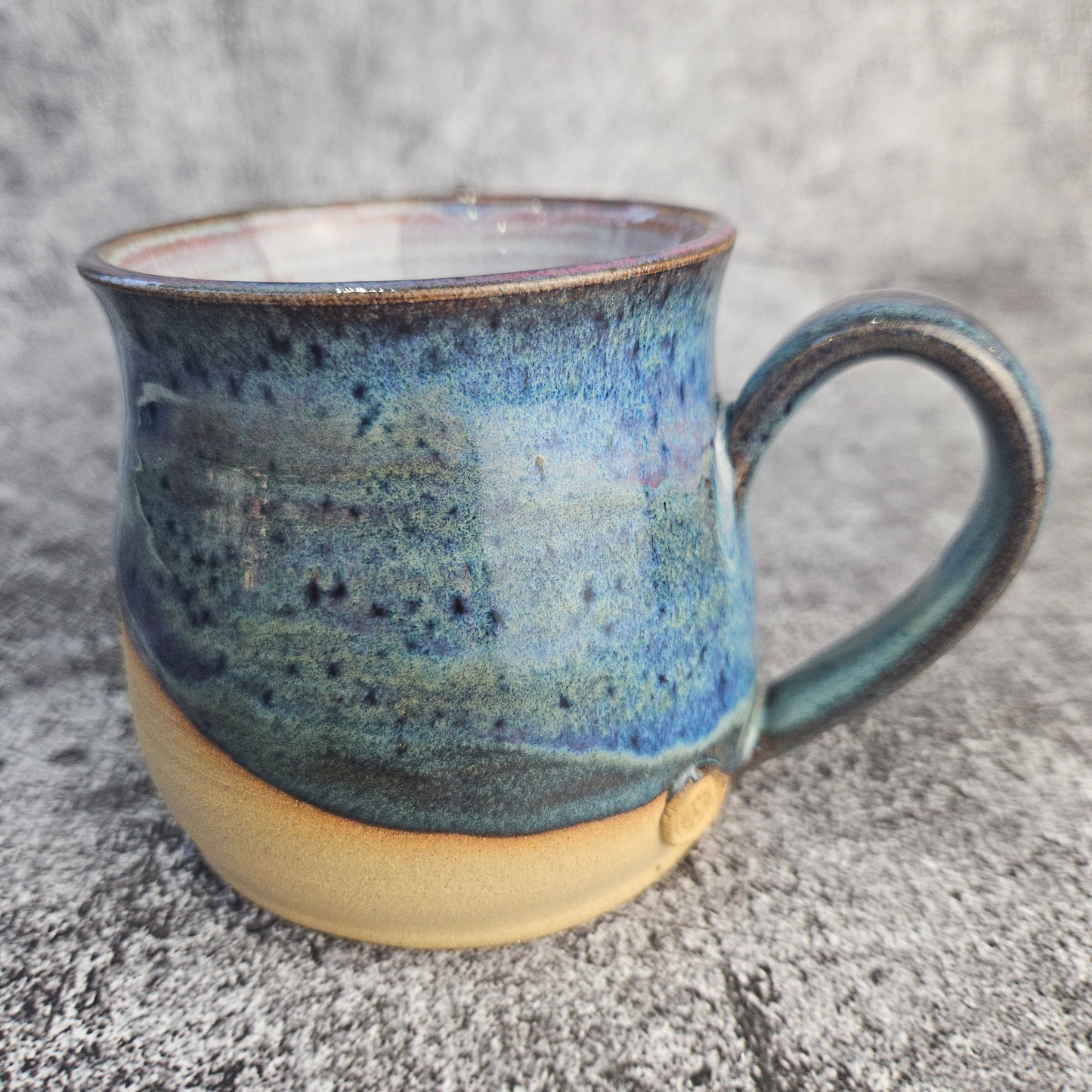 Blue Speckle on Buff Mug