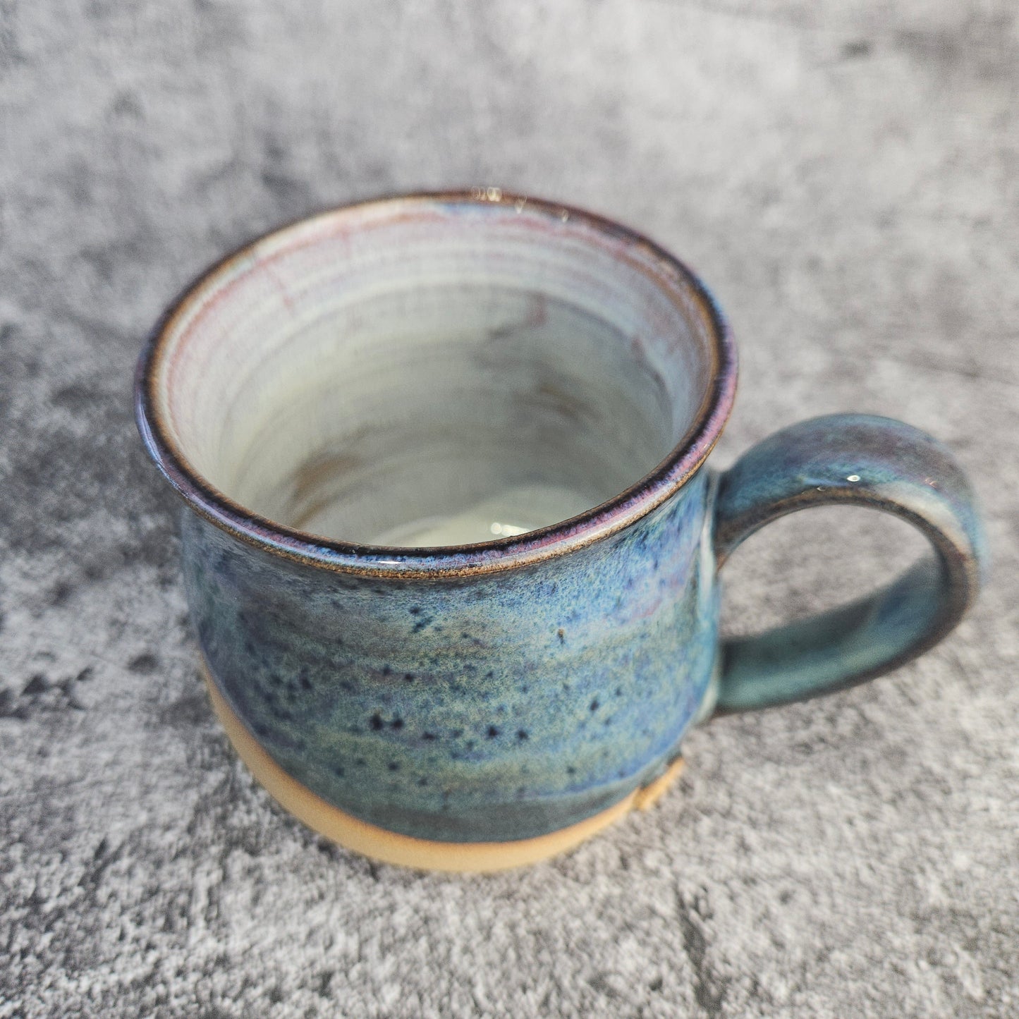 Blue Speckle on Buff Mug