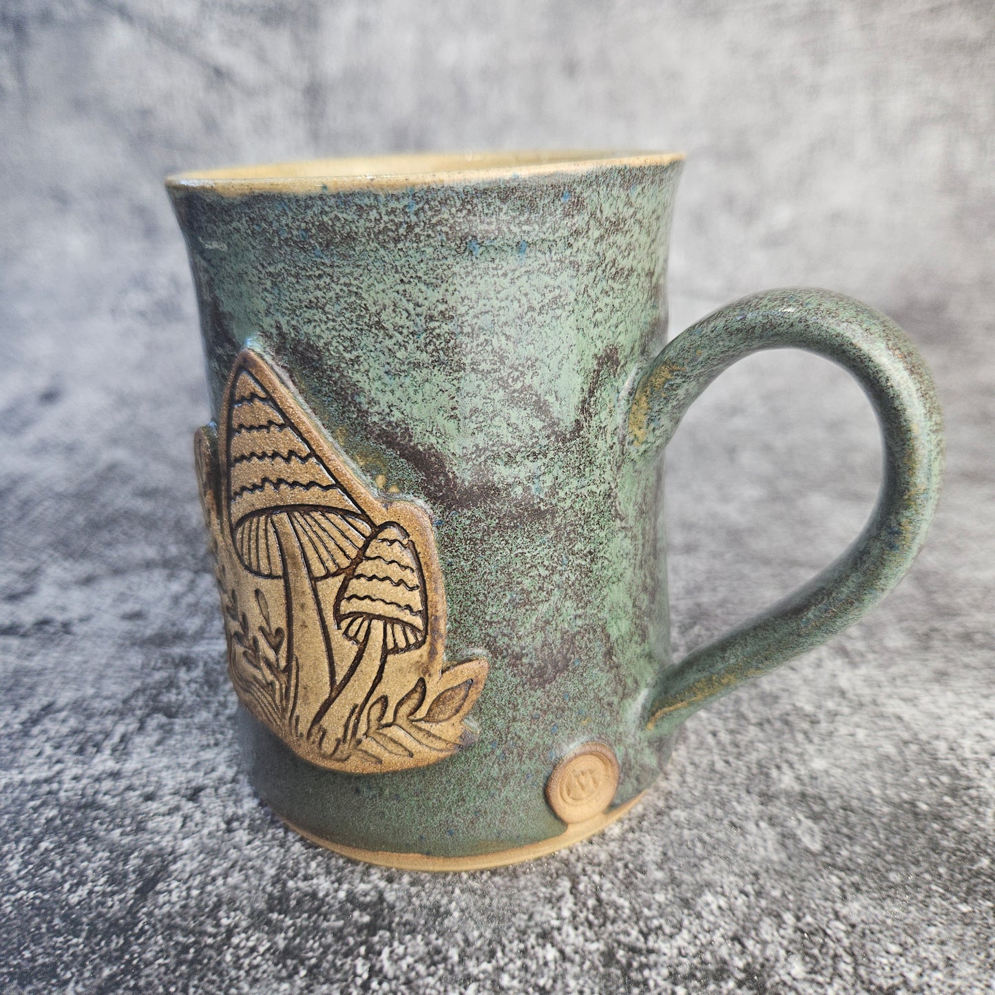 Satin Blue Mushroom Mug