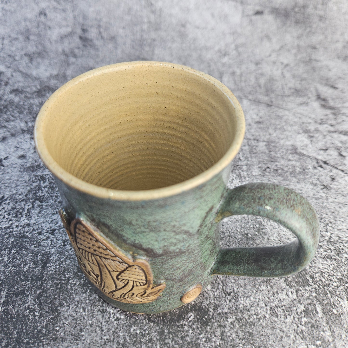 Satin Blue Mushroom Mug