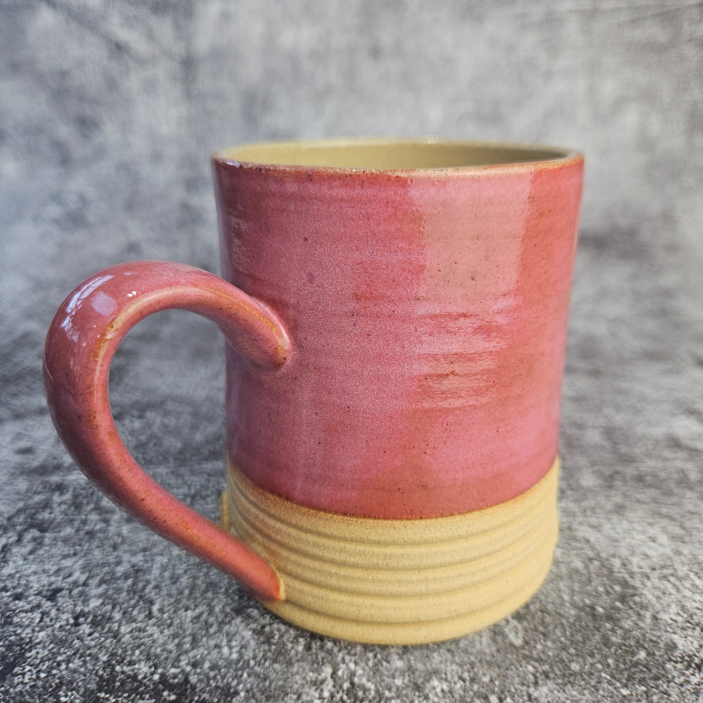 Raspberry Ripple Ribbed Mug