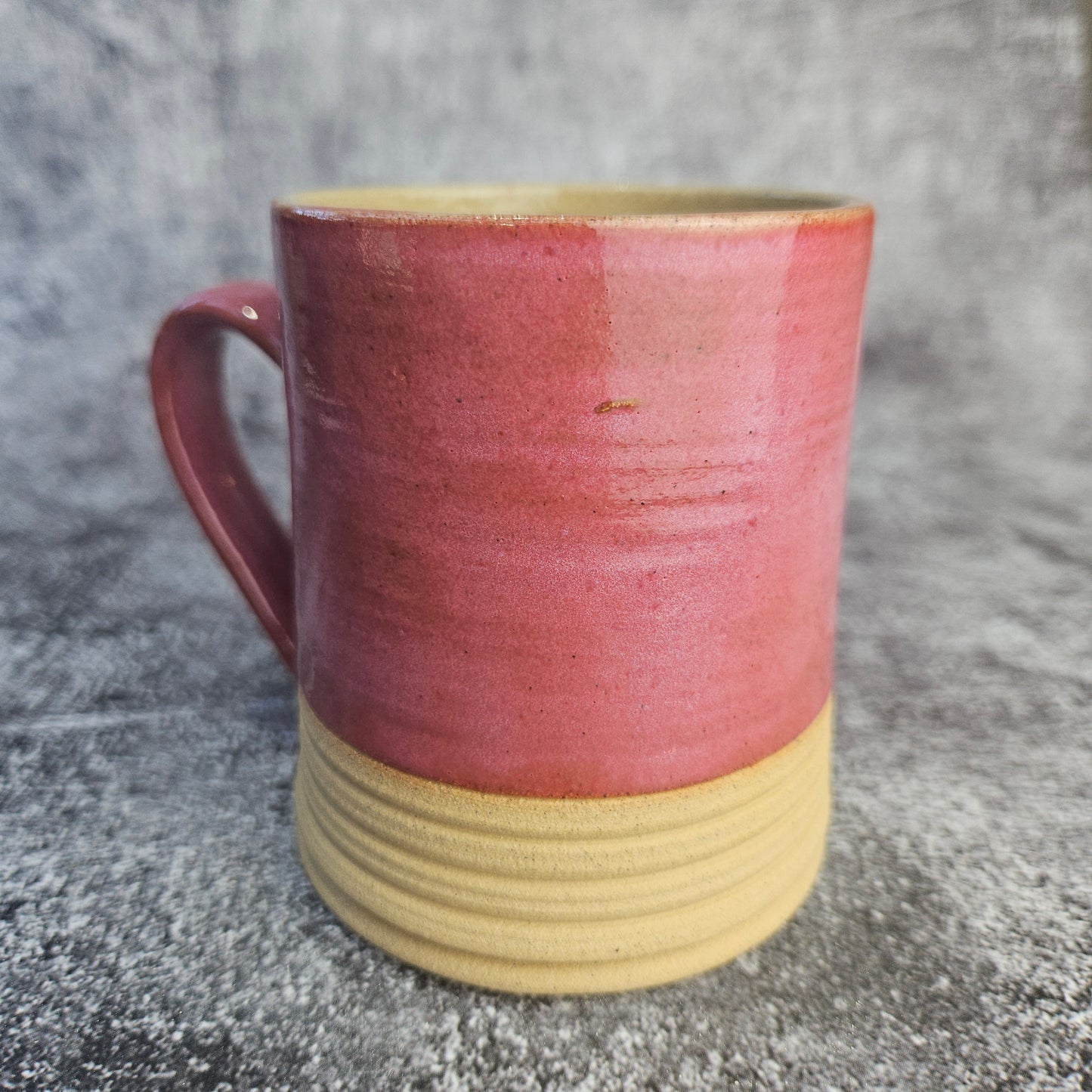 Raspberry Ripple Ribbed Mug