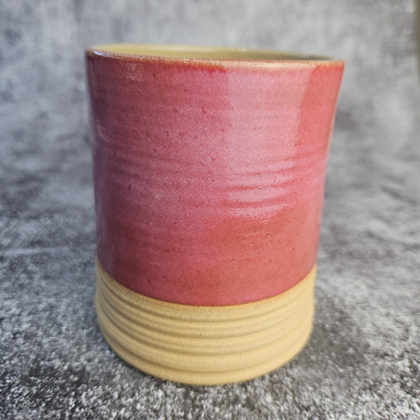 Raspberry Ripple Ribbed Mug