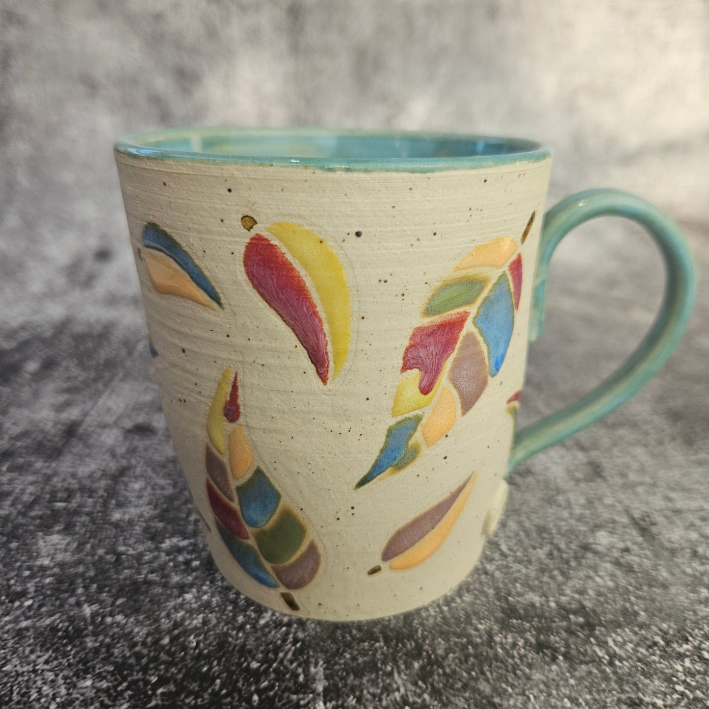 Rainbow leaves mug