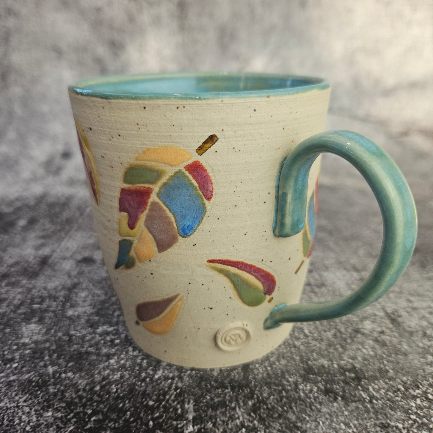 Rainbow leaves mug