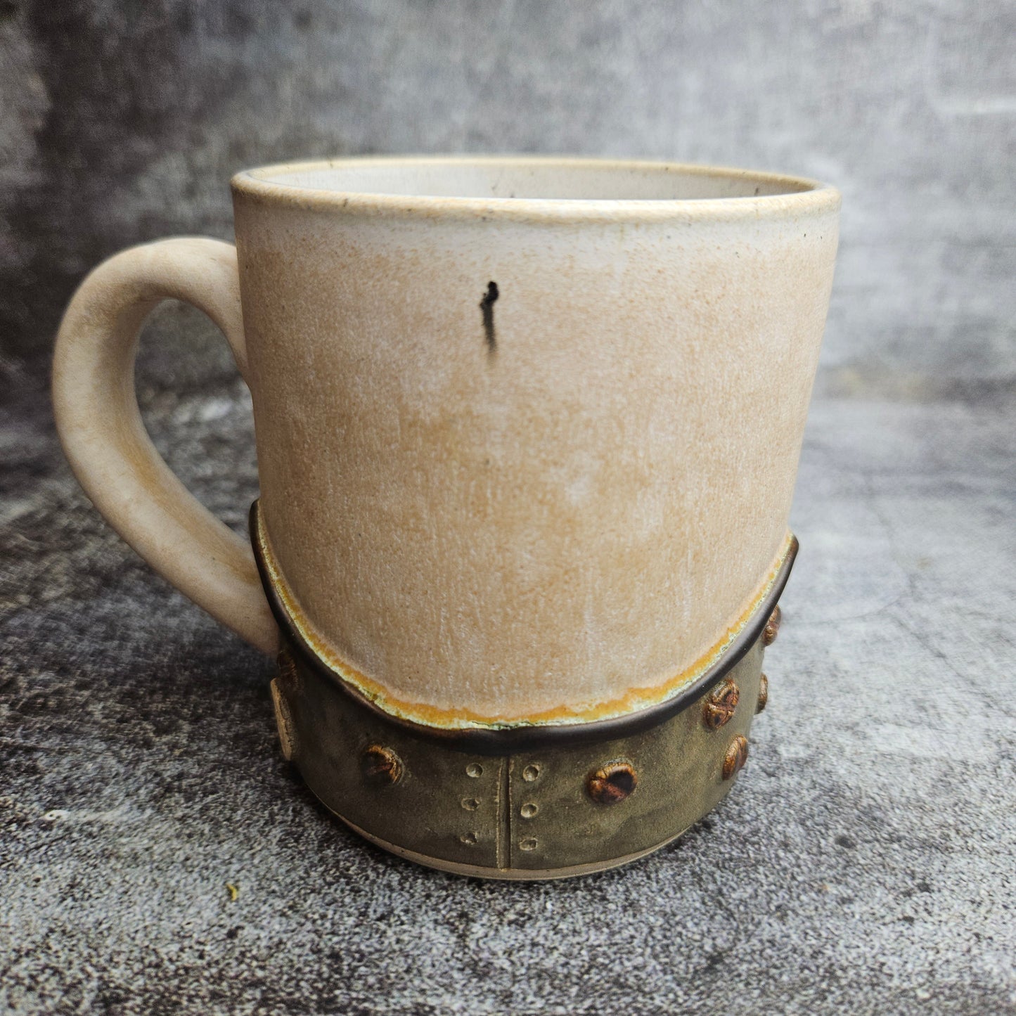Steampunk inspired gas mask mug