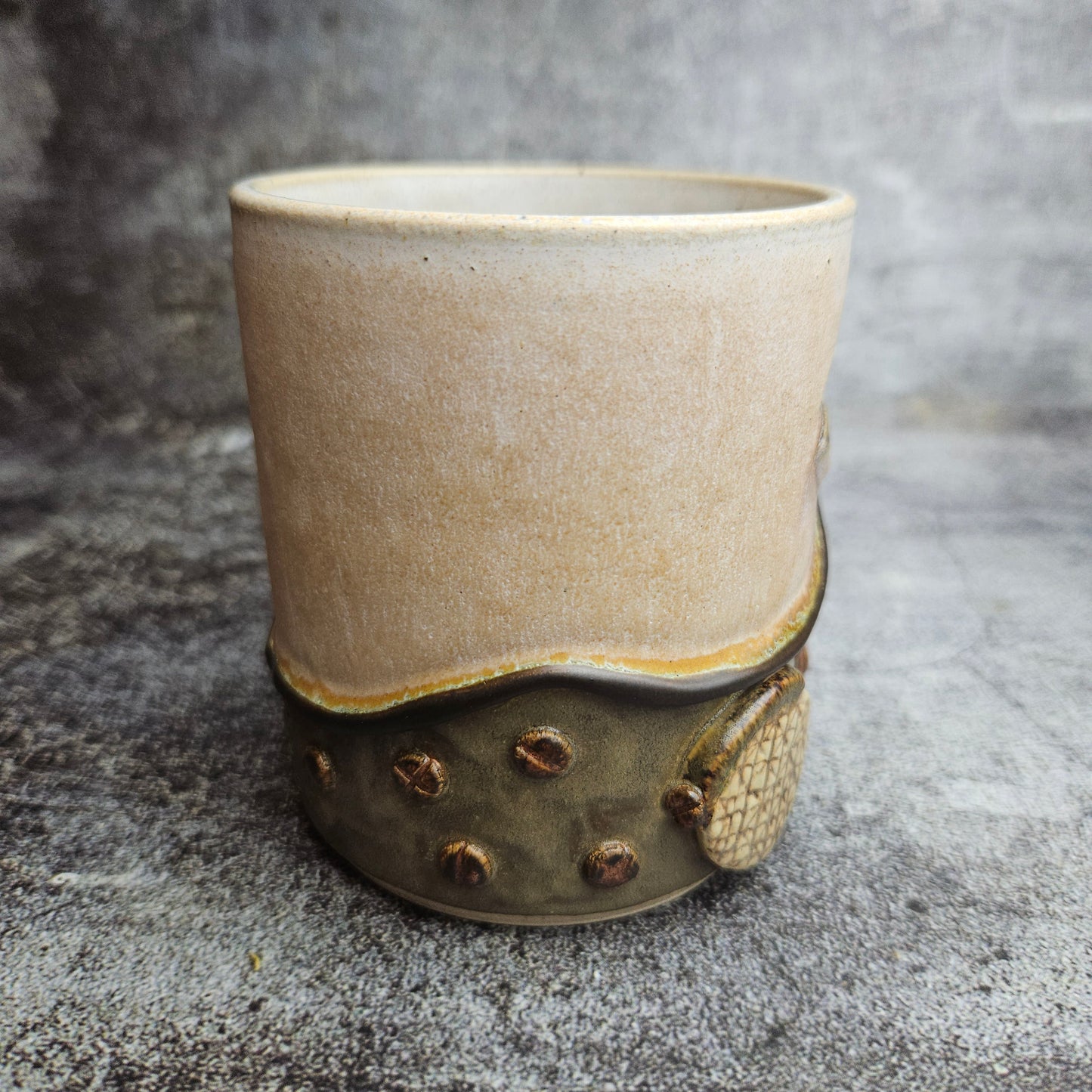 Steampunk inspired gas mask mug