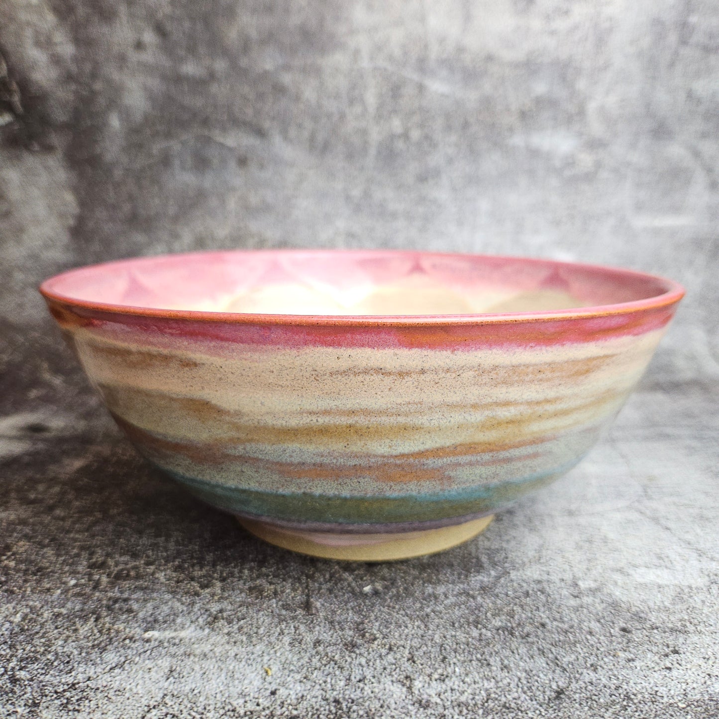 Rainbow deep serving bowl