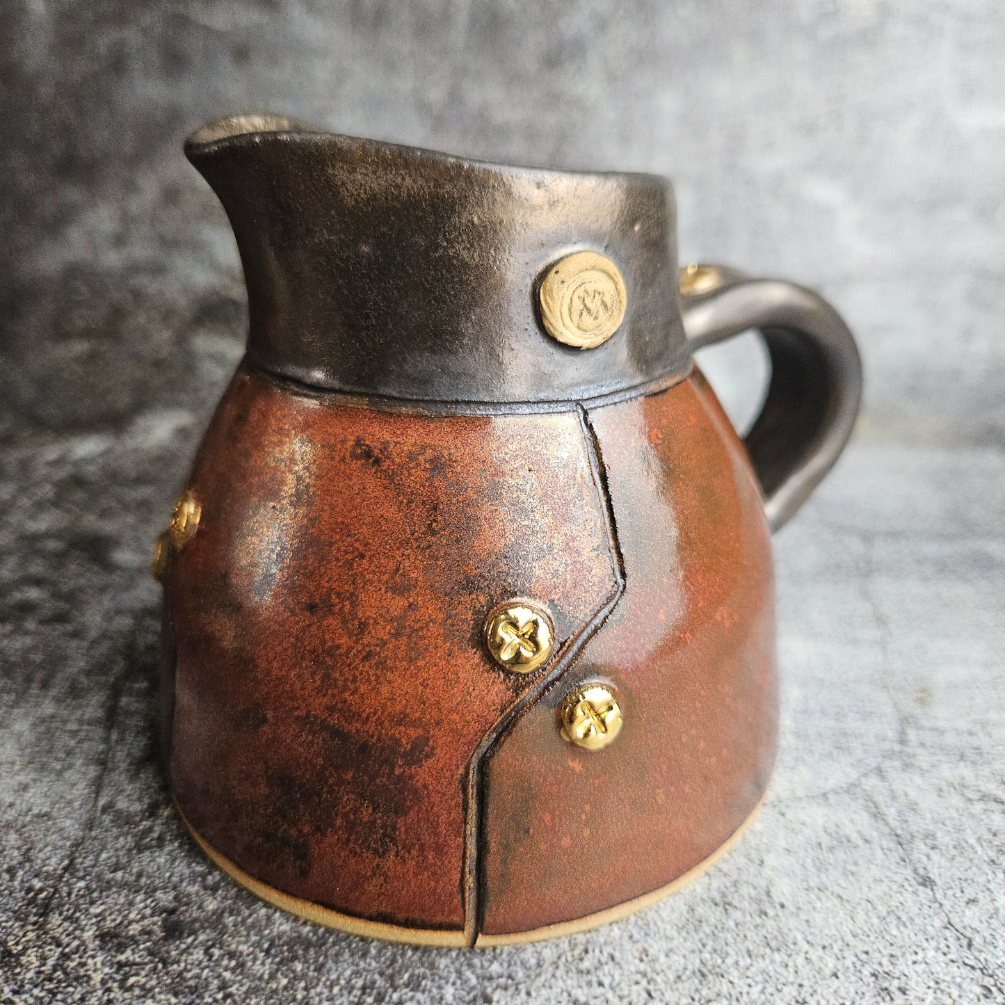 Steampunk inspired jug vase