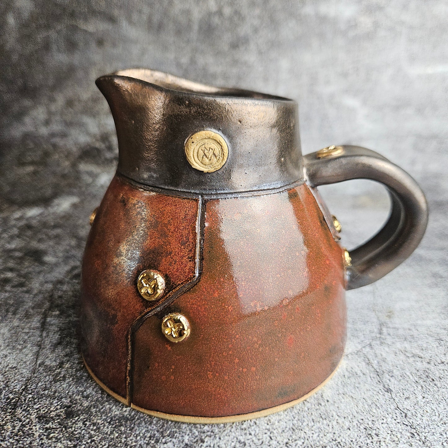 Steampunk inspired jug vase