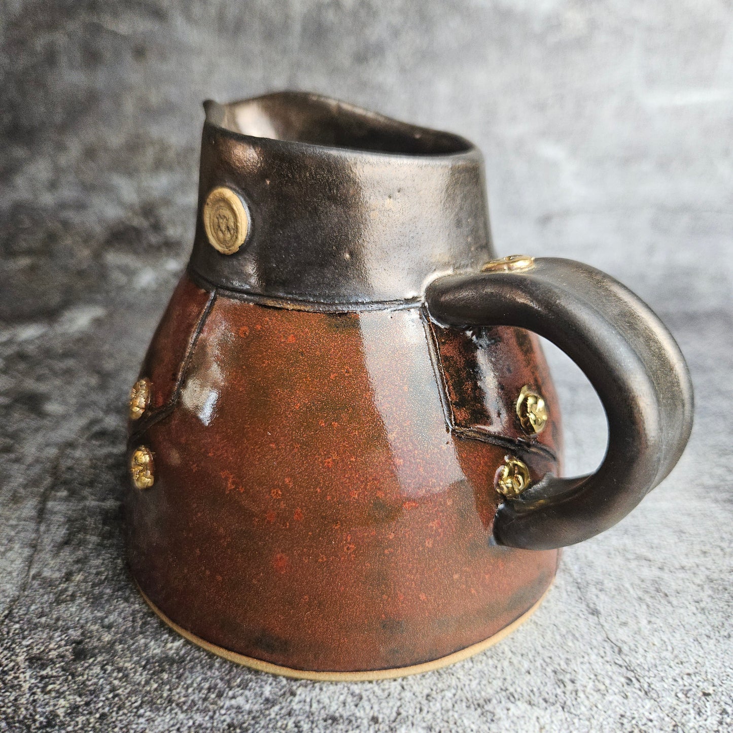 Steampunk inspired jug vase