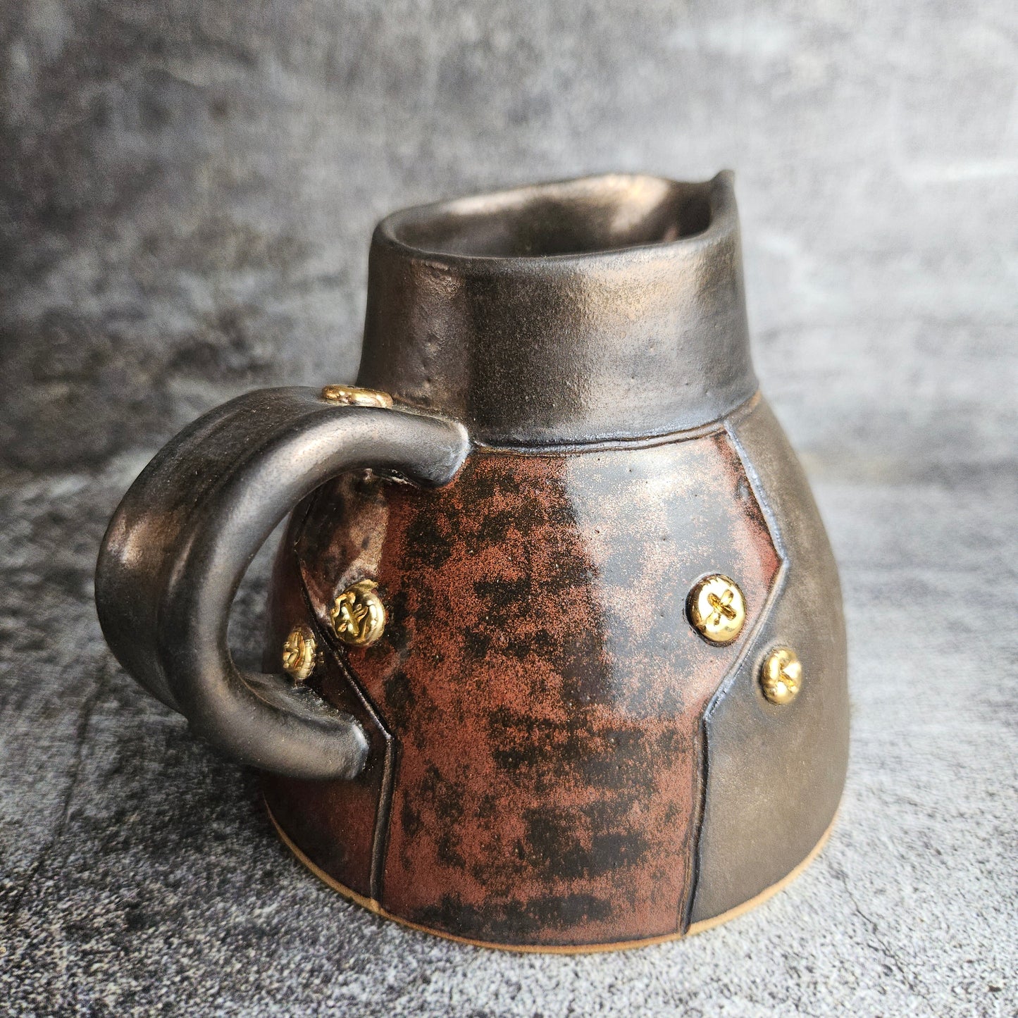 Steampunk inspired jug vase