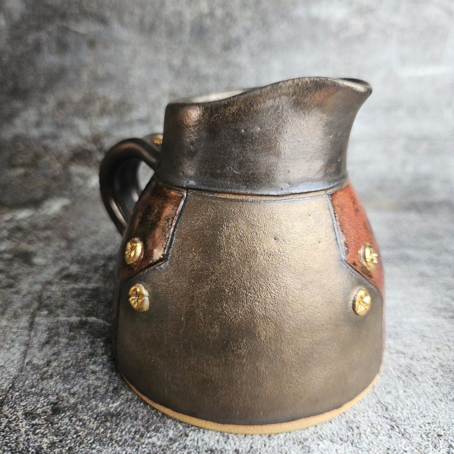 Steampunk inspired jug vase