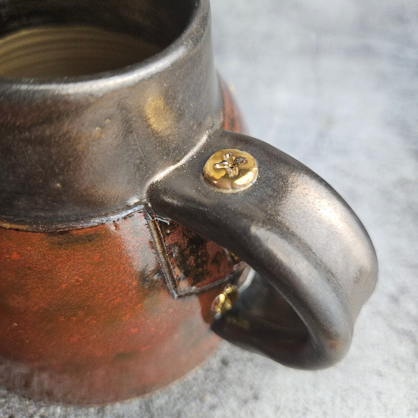 Steampunk inspired jug vase