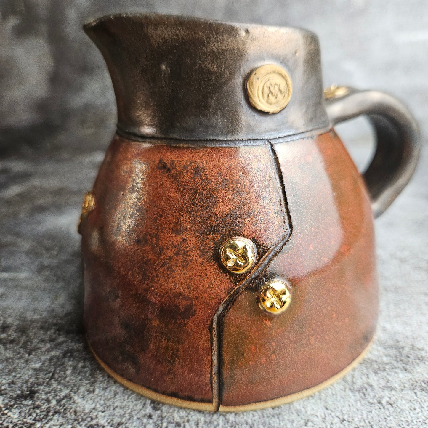 Steampunk inspired jug vase