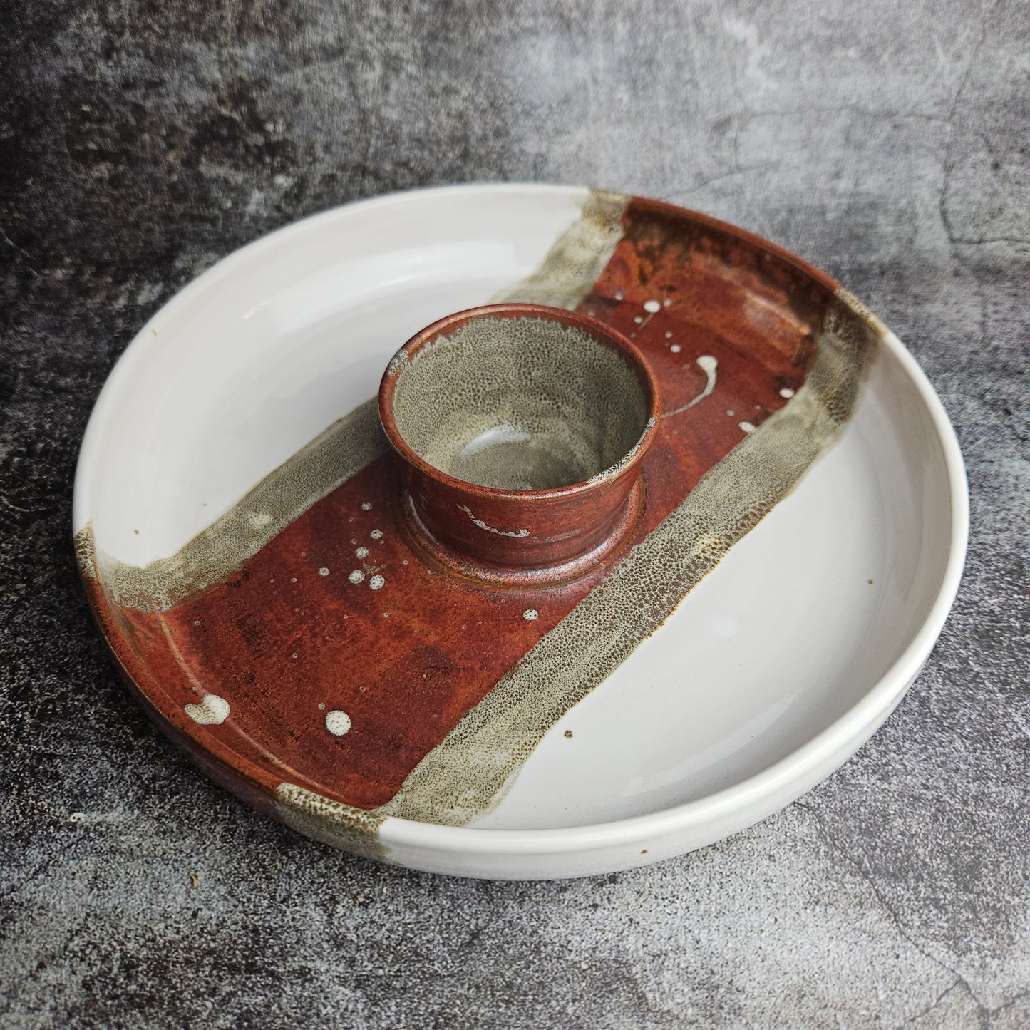 Copper and White Crisps and Dip platter