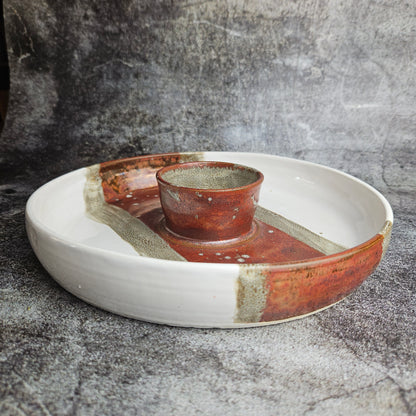 Copper and White Crisps and Dip platter