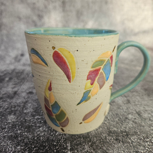 Rainbow leaves mug