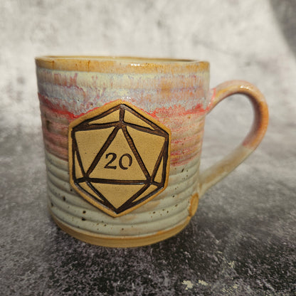 D20 Ribbed mug soft pinks