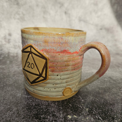 D20 Ribbed mug soft pinks
