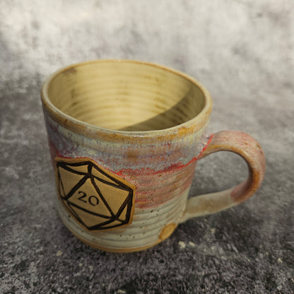 D20 Ribbed mug soft pinks