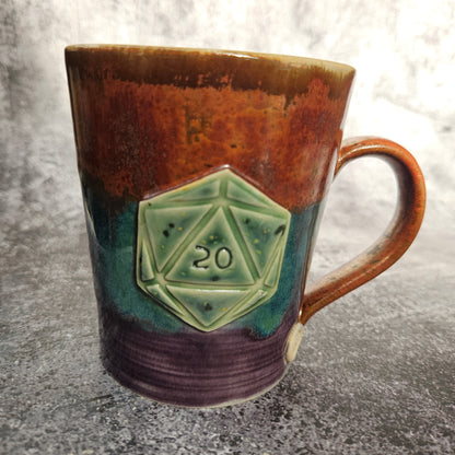 D20 Mug copper & green