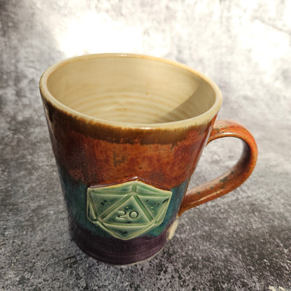 D20 Mug copper & green