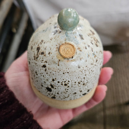 Speckled salt pig with scoop